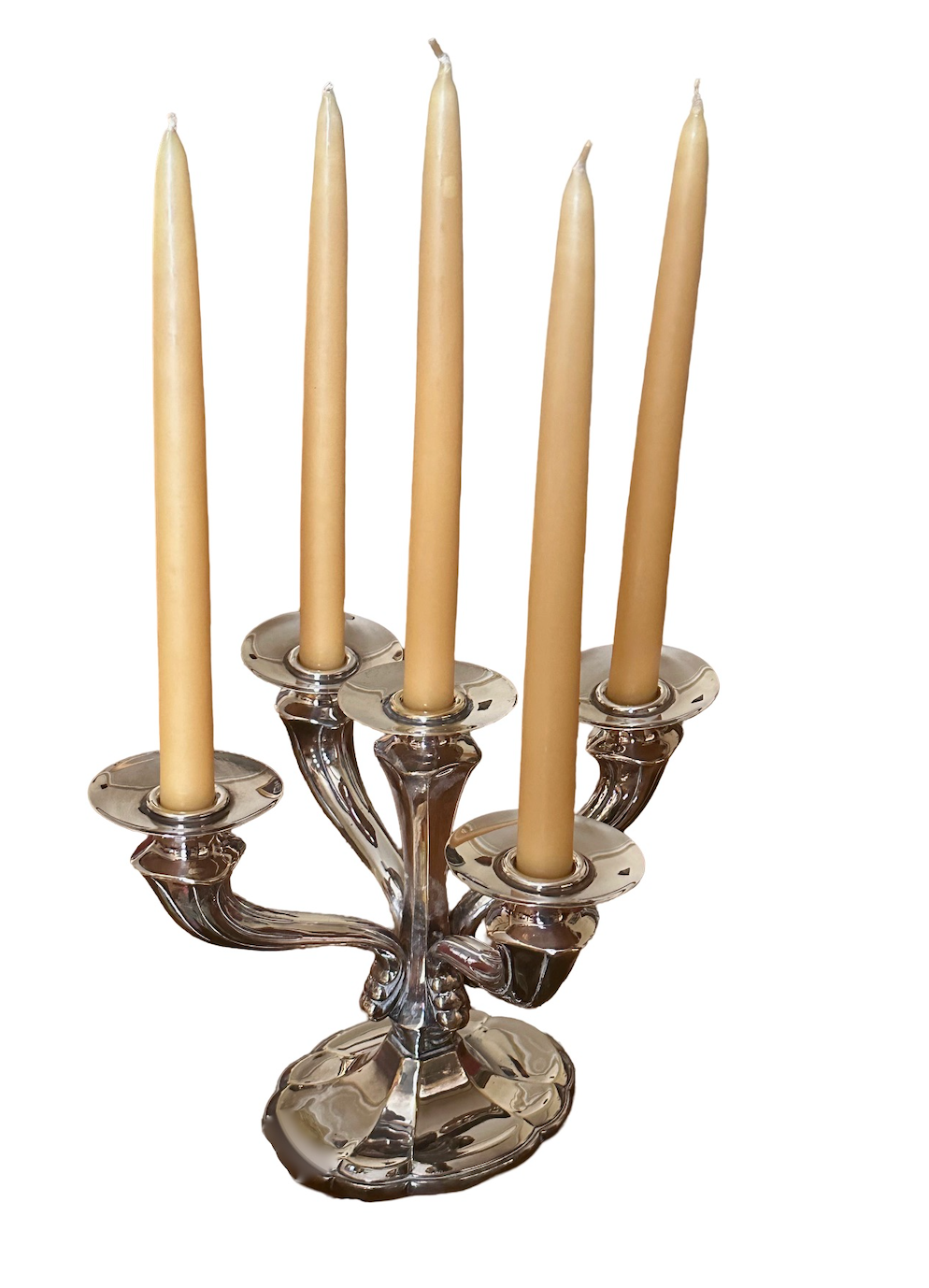 Silver Art Deco  Candelabra Cluster by Plata Lappas